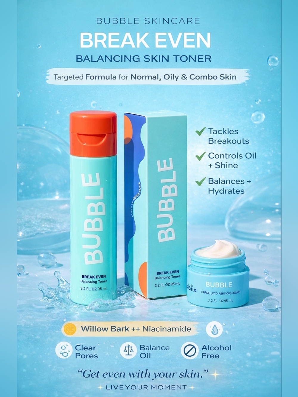 Brand New BUBBLE Balancing Toner Full Size